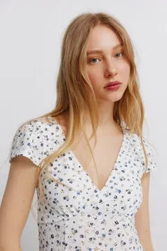 Vestido estampado lace