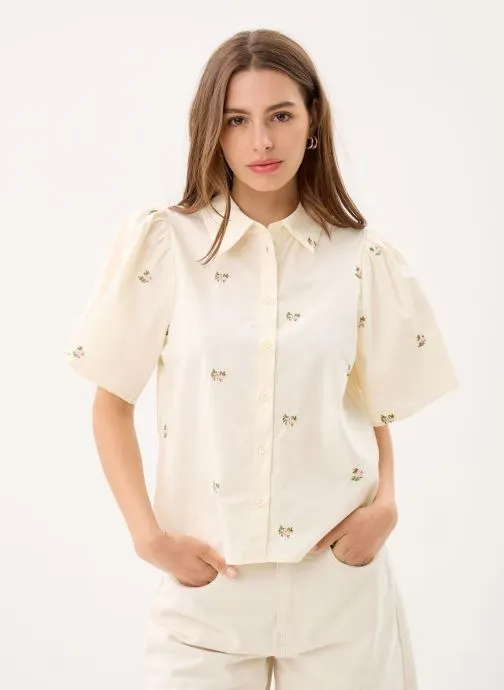 Hemden Objmolia S/S Re Shirt 143 dames wit