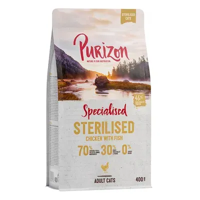 Offre découverte Purizon, 400 g + lot mixte Cosma Nature, 6 x 70 g lot 1 : Purizon Sterilised poulet, poisson + Cosma Nature