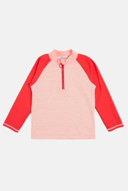 Kids UV shirt strepen seersucker