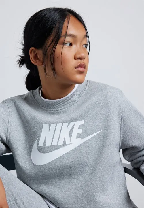 CLUB CREW UNISEX - Sweatshirt - dark grey heather/white