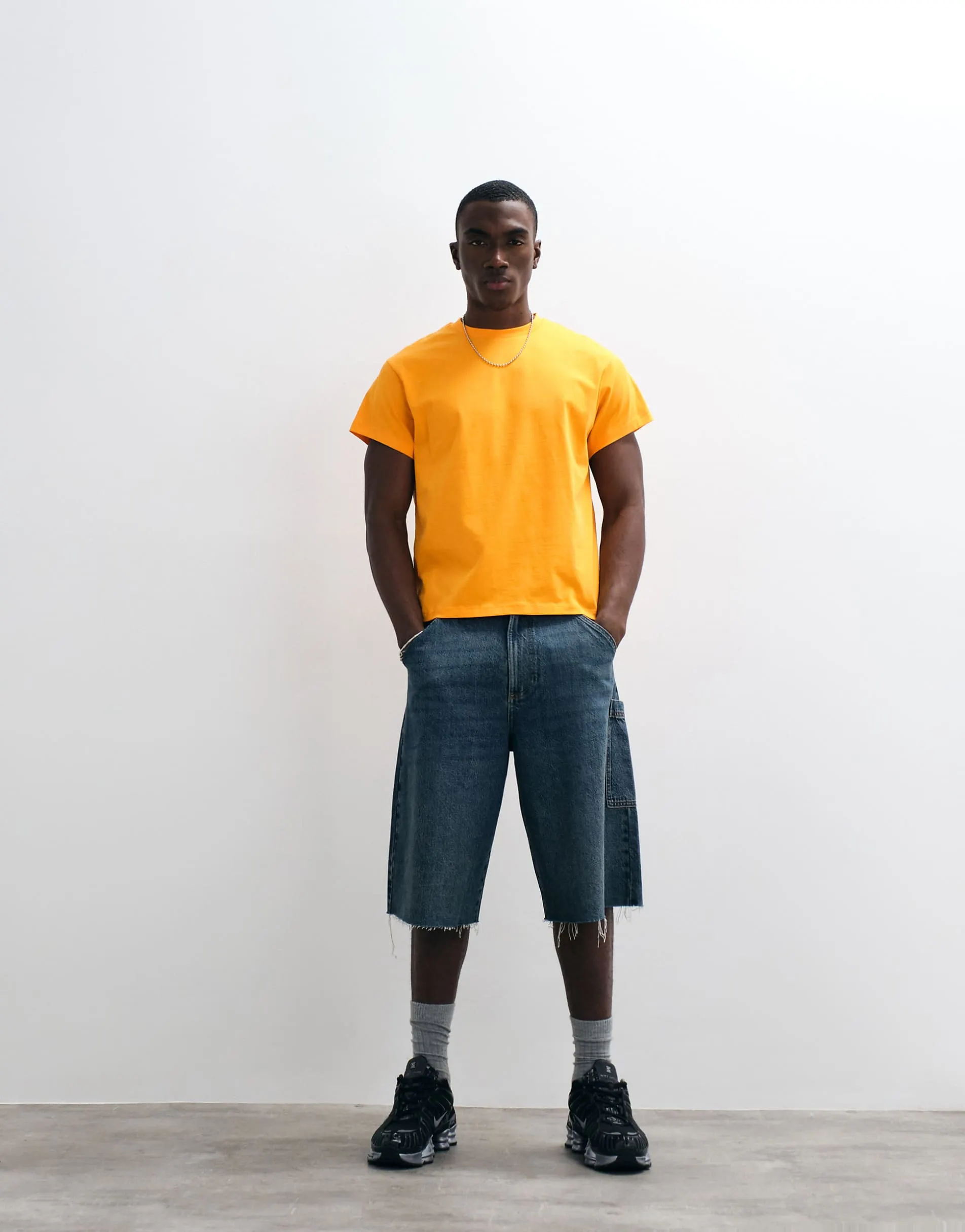 Reclaimed Vintage cropped boxy t-shirt in orange