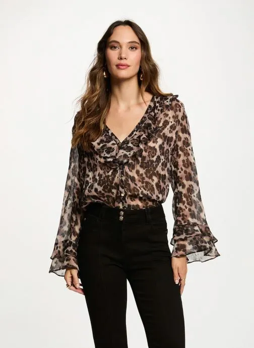 Blouses met lange mouwen 252-CLEOL.F dames multicolor