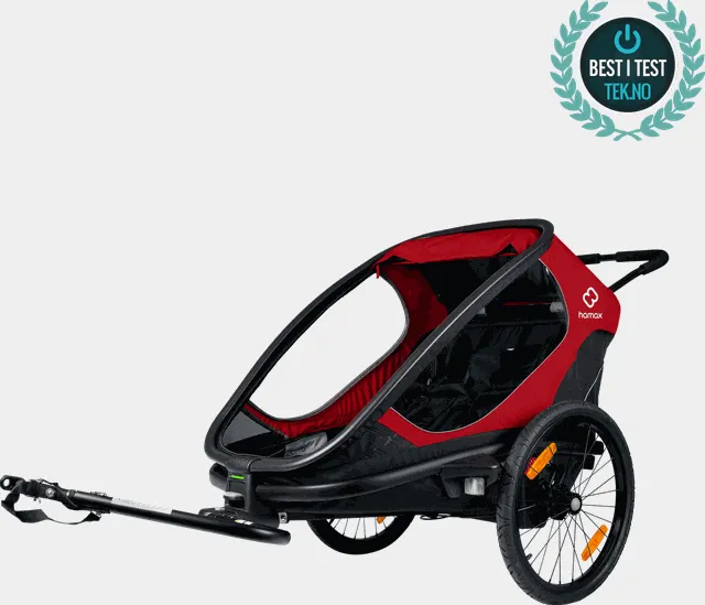 Outback double, sykkelvogn - Rød
