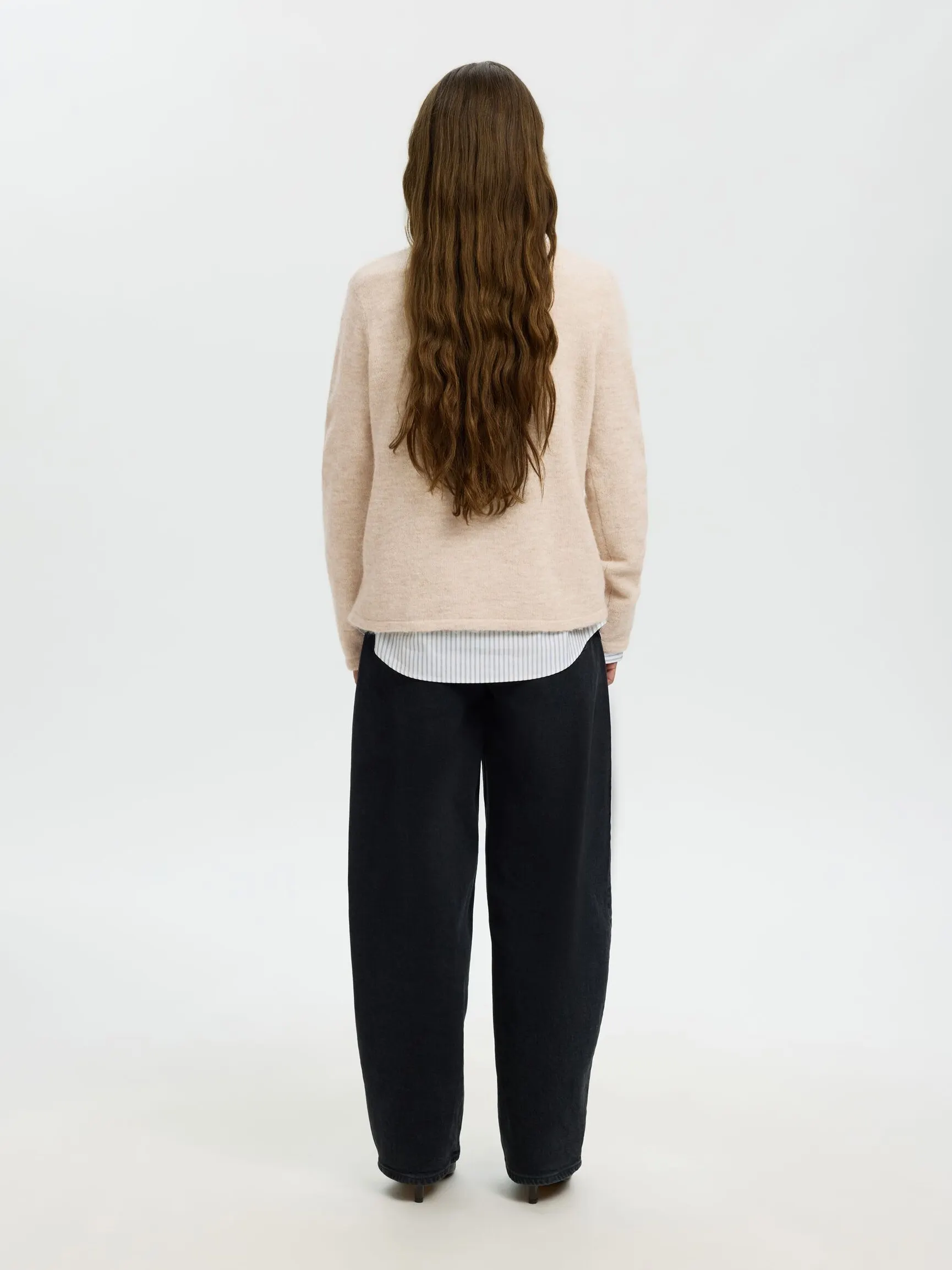 ULLBLANDING STRIKKET PULLOVER