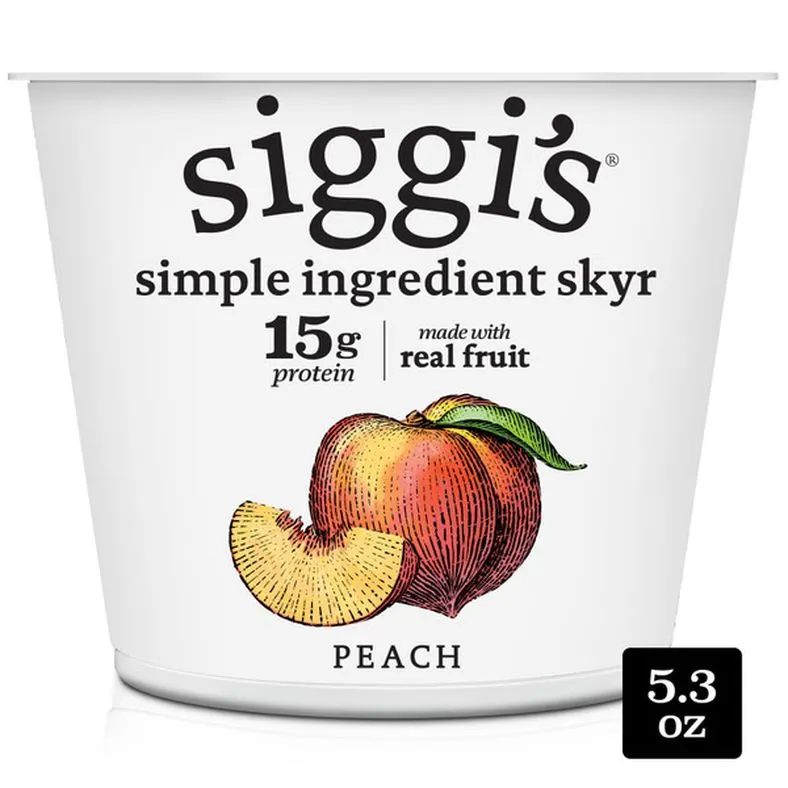 Siggi's Strained Non-Fat Peach Icelandic Style Skyr Yogurt