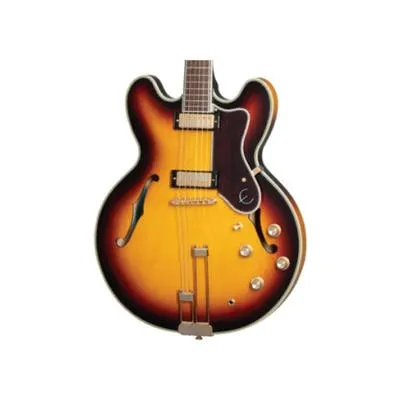 EPIPHONE BY GIBSON - 1962 SHERATON VINTAGE SUNBURST SEMI HOLLOW ELECTRIC GUITAR WITH PREMIUM GIGBAG