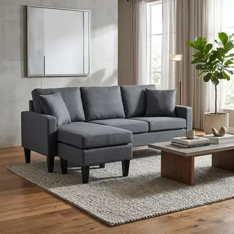 Sofá Seccional 4 cuerpos Colmar 185x87x124 cm Gris
