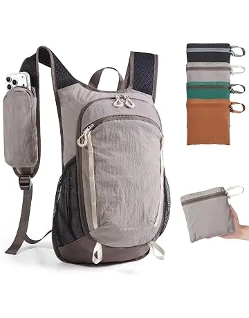 BAGSMART 15L Packable Hiking Backpack for Women Men, Lightweight hiking bag | Water-resistant, Small Hiking Backpack with Phone Pocket, Daypacks for Commuting Outdoor Camping Cycling