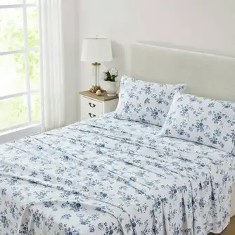 Laura Ashley China Rose Flannelette Sheet Set