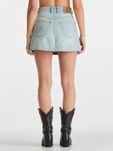 Wrangler Repair Mini Skirt In Bleach