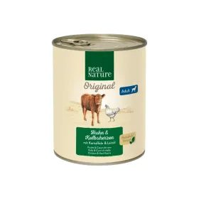 Real Nature Adult teleća srca i piletina s krumpirom 800 g