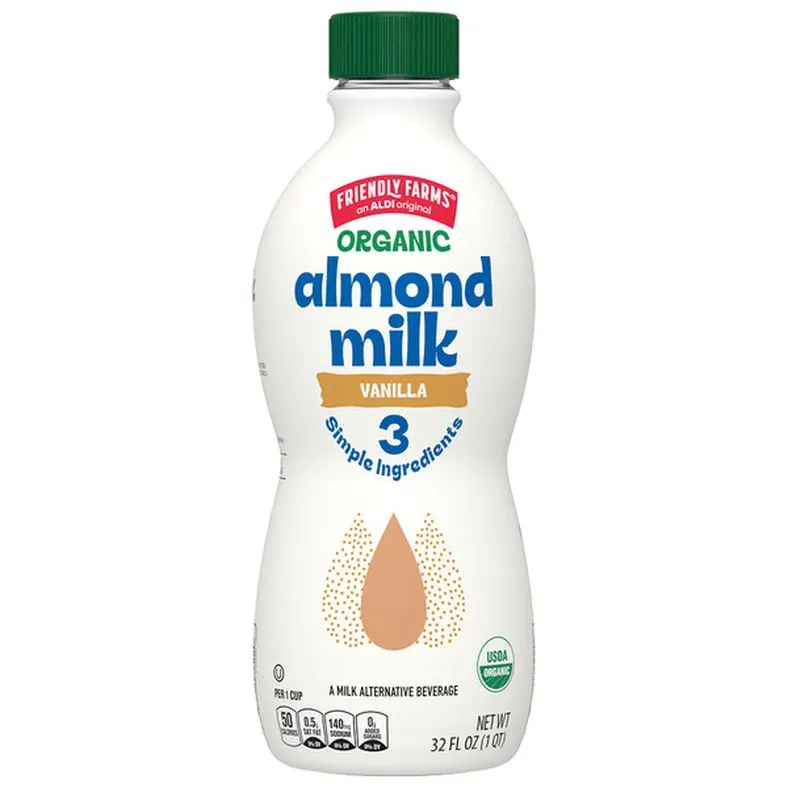 Friendly Farms Organic Almond Milk, Vanilla