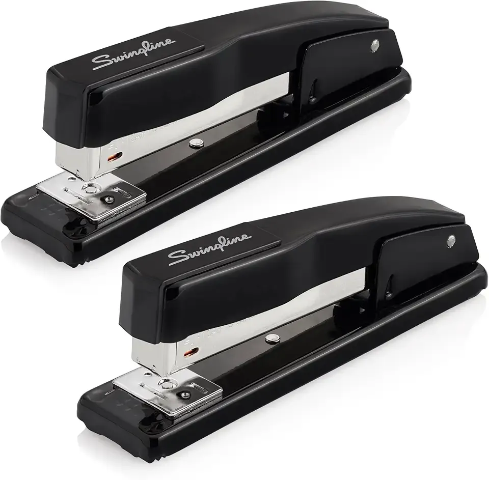 Swingline Commercial Stapler, 20 Sheet Capacity, Jam Free, Metal, 2 Pack, Black (44401AZ)
