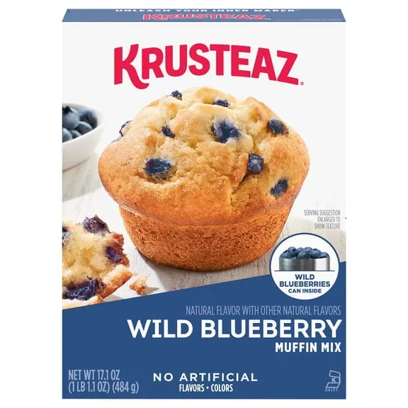 Krusteaz Wild Blueberry Muffin Mix, 17.1 oz Box $3.38 19.8 ¢/oz