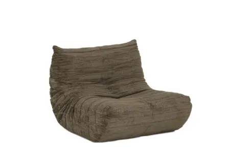 Fauteuil Ragazzi 83x100x74cm - stof - donker kaki groen