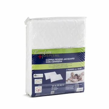 Coppia federe con cerniera Jacquard 52x82 cm