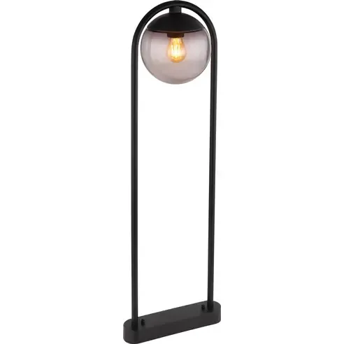 Außen-Wegeleuchte - schwarz matt - rauchfarben - 100 cm hoch