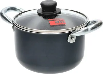 Casseruola 2 manici con coperchio in vetro Linea Granito