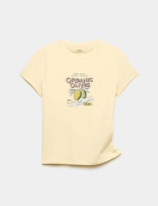 Cotton Rich Olives Graphic Baby T-Shirt (6-16 Yrs)