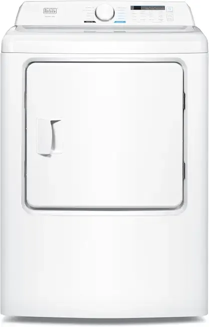 BLACK+DECKER 7.0 Cu. Ft. Front Load Dryer, 240V, BLD67ME, White | Electric Clothes Dryer with LED Display and Dial Control, 5 Sensor and Manual Dry Selections