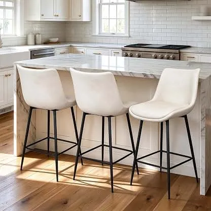 VATROS Counter Height Bar Stools Set of 3, FSC Certified…