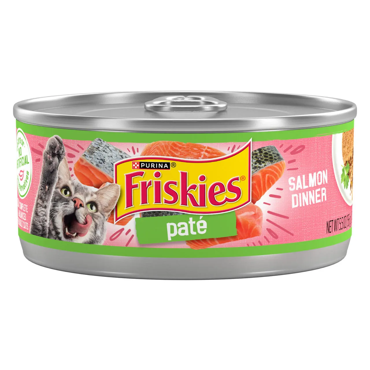 Purina Friskies Wet Cat Food Pate, Pate Salmon Dinner