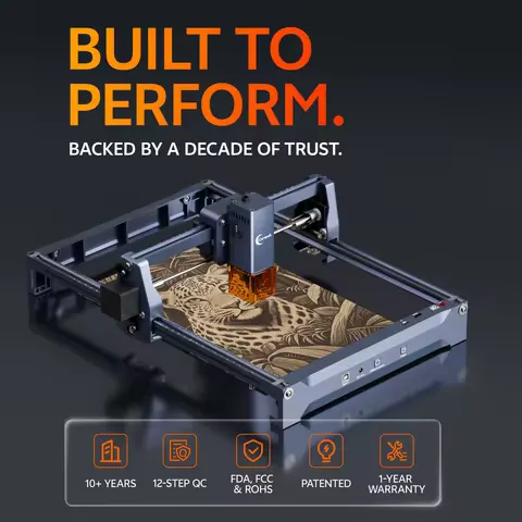 Carverall K15Pro 7W 12W CNC Laser Engraver Machine, Laser Cutter and Engraver for Wood Acrylic, Support Lightburn APP 300x200mm