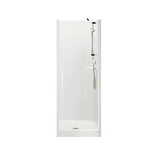 Biarritz 30L x 32W x 75H in. 2-in-1 Shower Kit - Shower Stall with Centre Drain Shower Base and Shower Wall Surround (No Door)