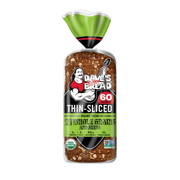 Dave's Killer Bread® Thin Sliced 21 Whole Grains and Seeds Organic Bread 20.5 oz. Loaf
