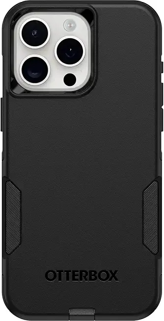 OtterBox iPhone 15 Pro MAX (Only) Commuter Series Case - Black, Slim & Tough, Pocket-Friendly, with Port Protection
