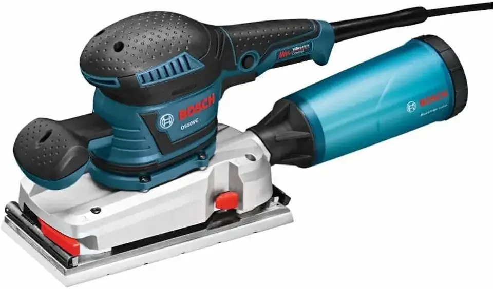 OS50VC Electric Orbital Sander - 3.4 Amp 1/2 Inch Finishing Belt Sander Kit with Vibration Control for 4.5 Inch x 9 Inch Sheets , Blue