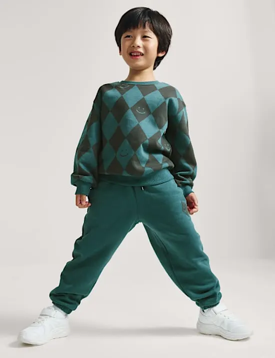 2-tlg. Outfit mit hohem Baumwollanteil und Grafik (2–8 Jahre)