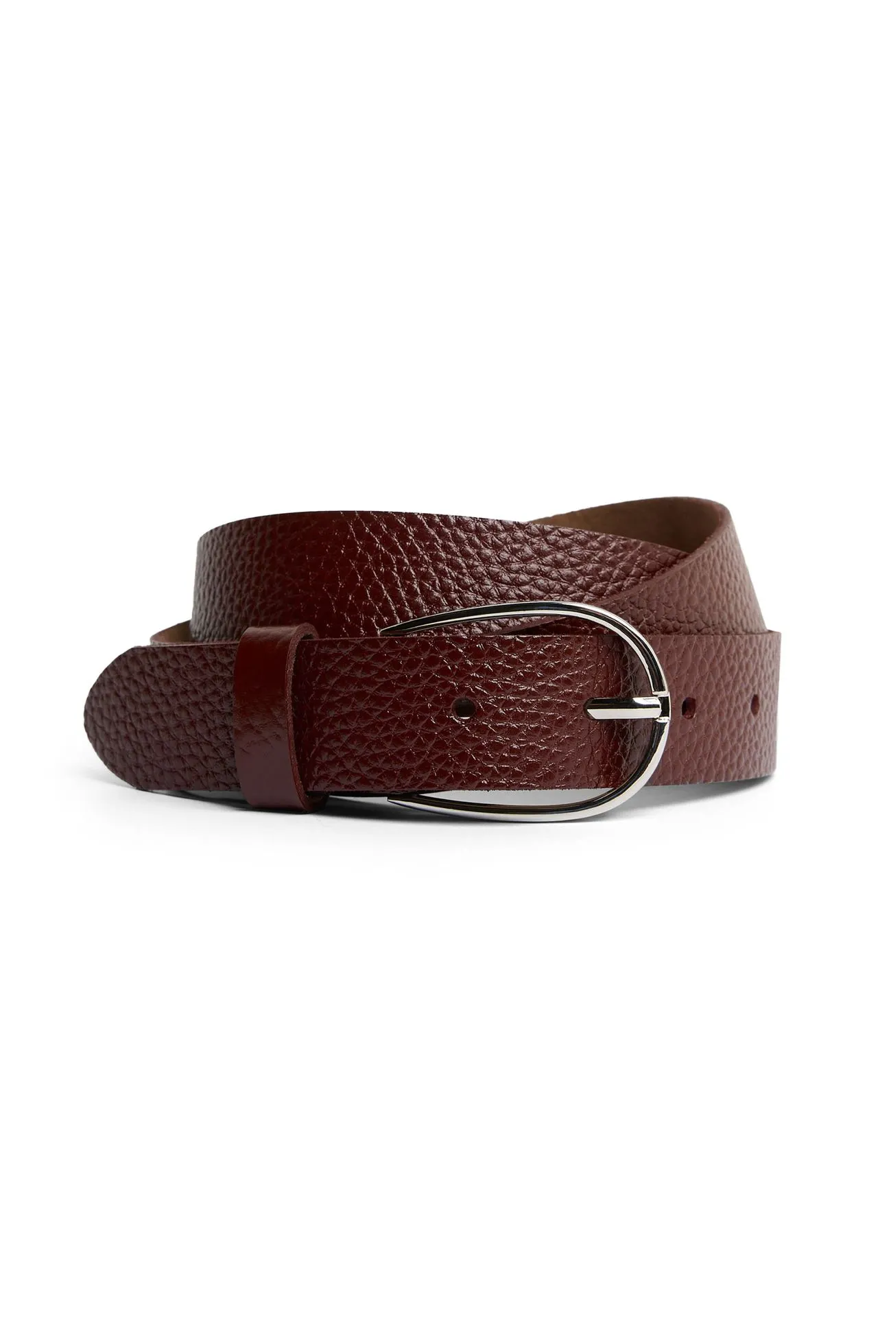 Bordeaux leren riem