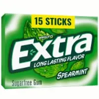 Extra Gum Spearmint Sugar Free Chewing Gum Single Pack
