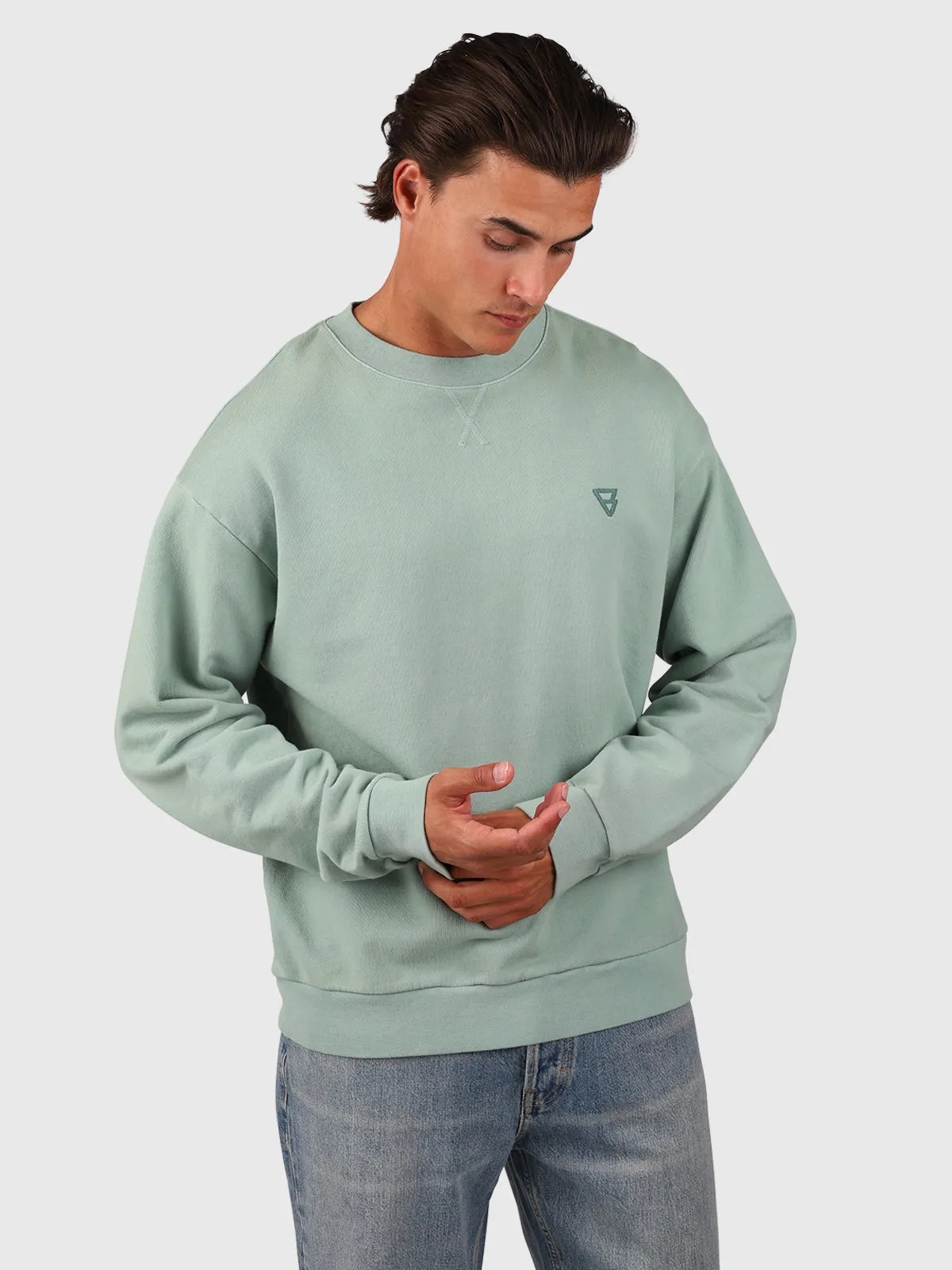 Beachwash Men Sweater | Bottle Green