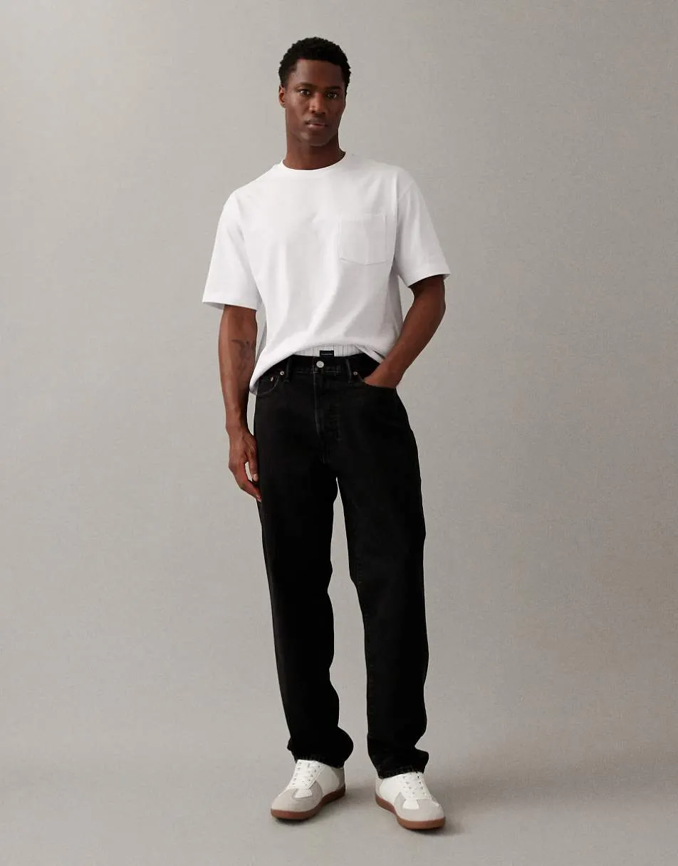 Abercrombie & Fitch loose fit jeans in black wash