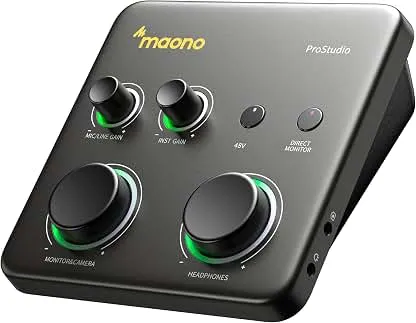 MAONO P1 USB Audio Interface with 70dB Gain for…