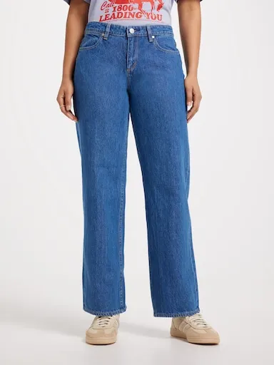 Wrangler Low Bell Baggy In Lush Blues