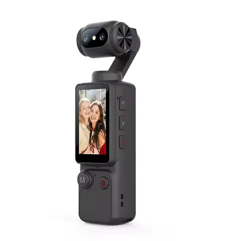 Regaton 4K Action Camera 180° Face Tracking Gimbal Stabilizer 1.9 Inch Touch Screen 64MP Pocket Digital Camera WiFi Sports DJ