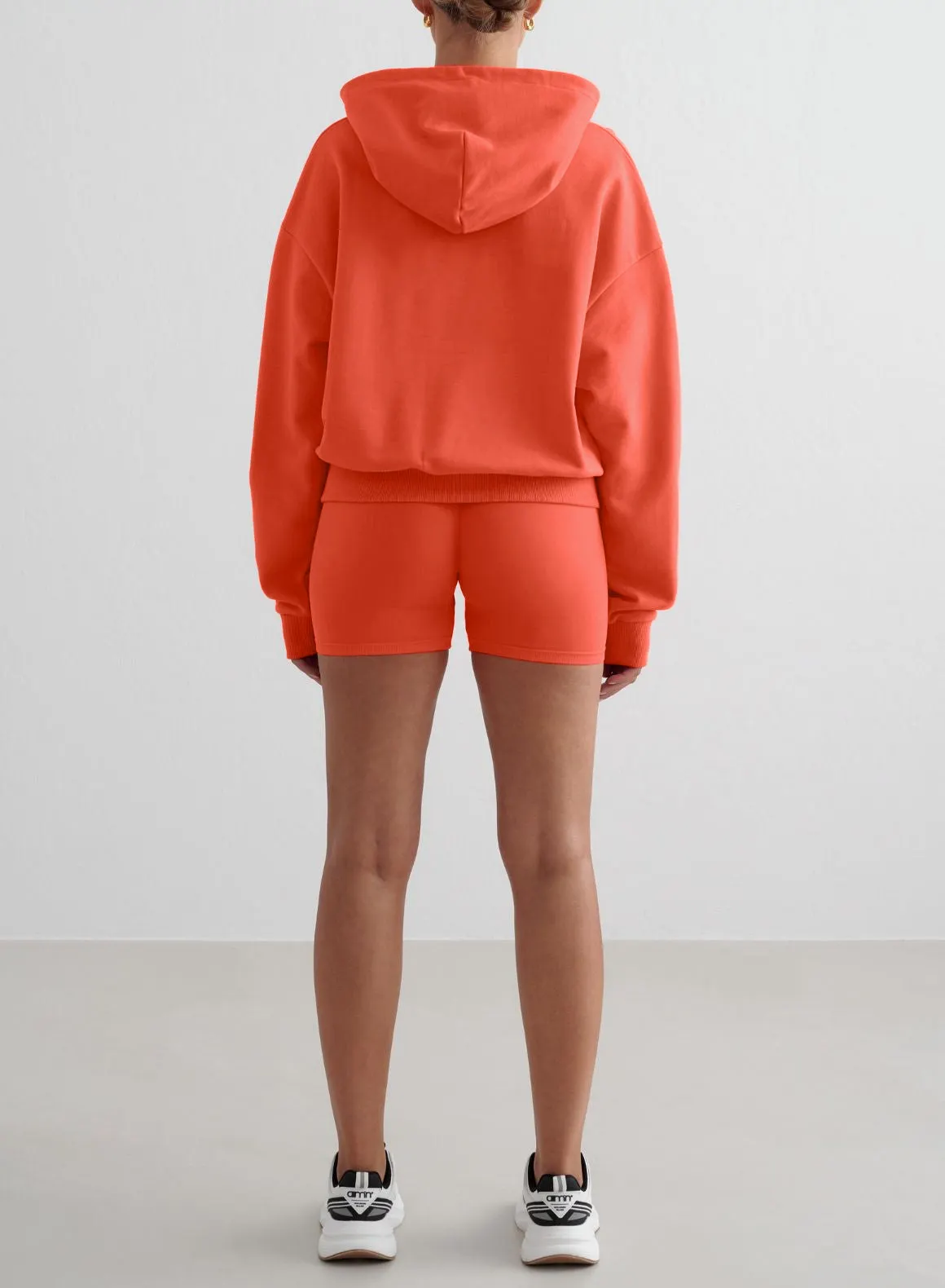Tangerine Chunky Terry Hood