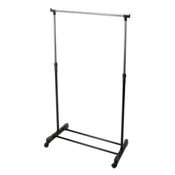 Appendiabiti Stand Regolabile con Ruote in Acciaio