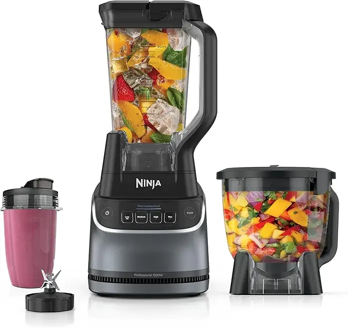 UltraCrush Professional Kitchen System | 1500W, 72oz Full-Size Blender, 8-Cup Food Processor & 18 oz To-Go Cup | Total Crushing Technology, Smoothies, Ice Crush, Chopping | Silver | BP401 (2026)