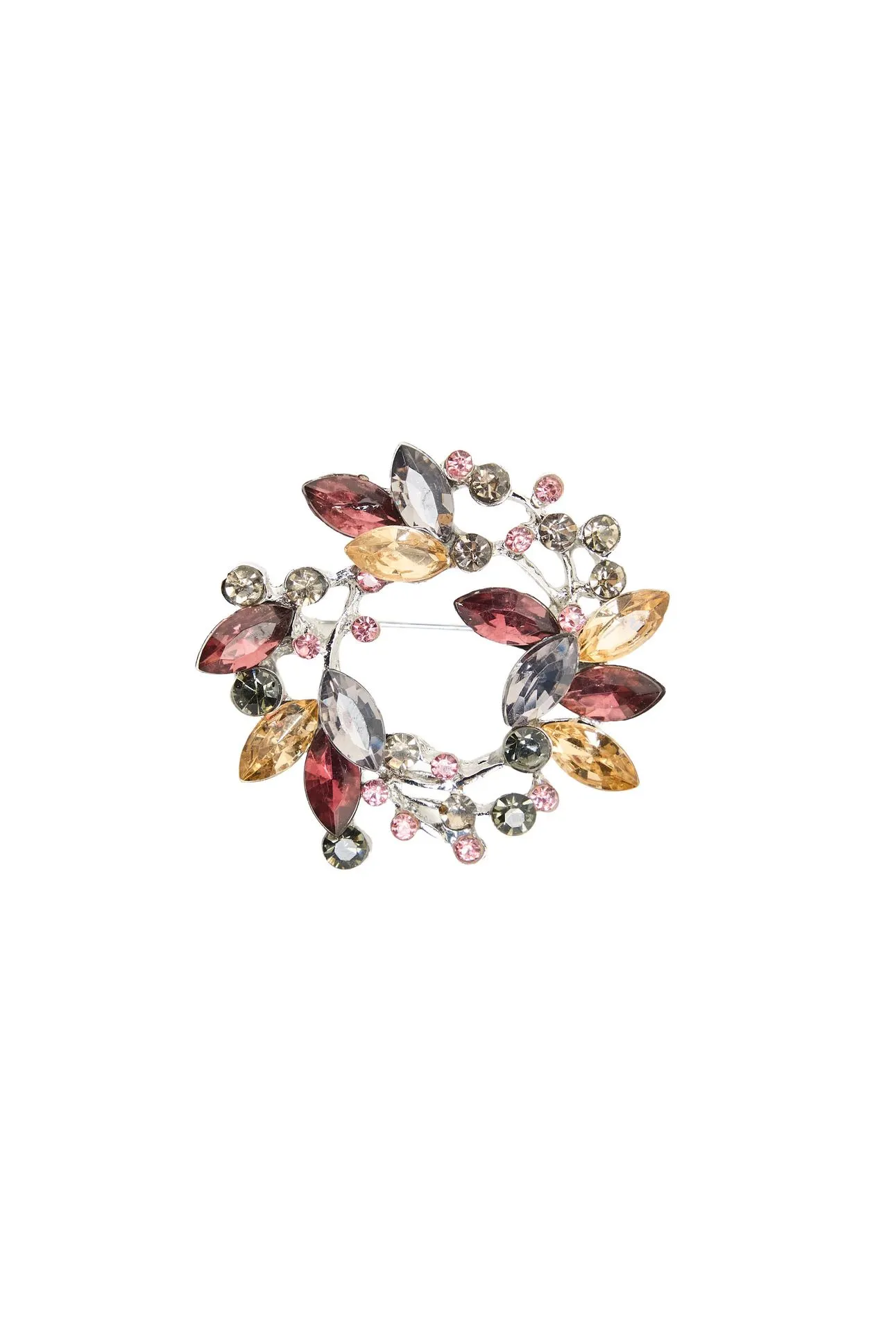 Broche met gekleurde stenen