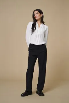 Blusa manga larga fluida