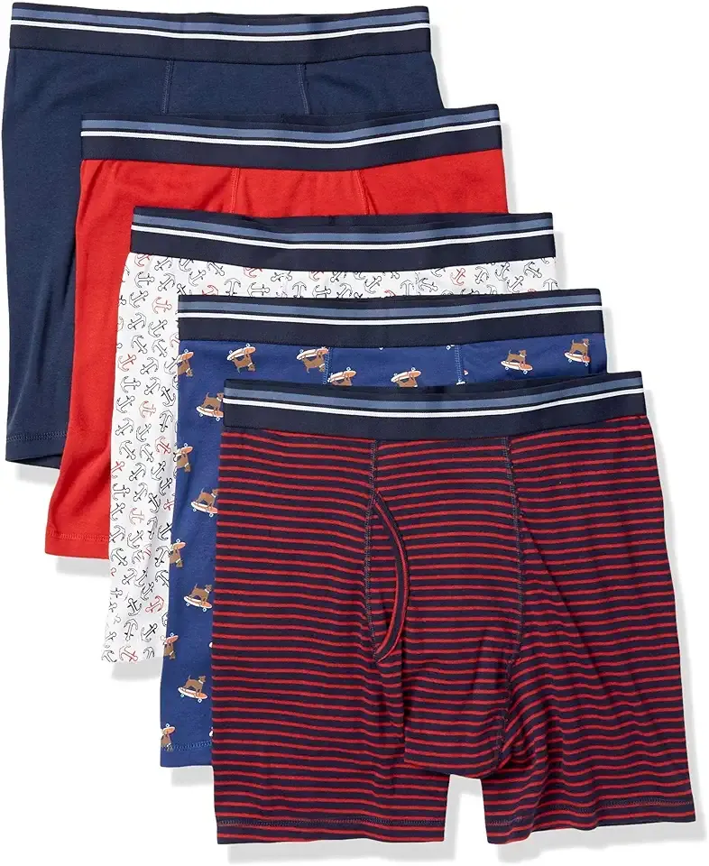 Mens Underwear Boxer Briefs, Comfortable Cotton, Tag-Free