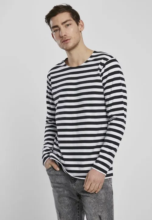 STRIPE LS - Topper langermet - white/black