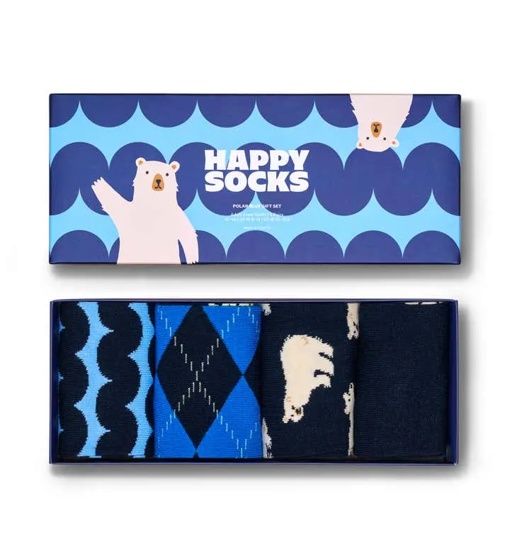 4-Pack Polar Blue Socks Gift Set