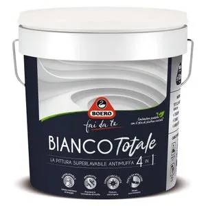 Pittura per interni antimuffa, BOERO FAI DA TE Biancototale bianco opaco, 14 L