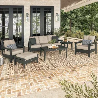 POLYWOOD Prescott 6-piece Outdoor Patio Deep Seating Set